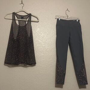 Victoria Sport Cheetah Print Workout Set - Leggings & Tank Top
